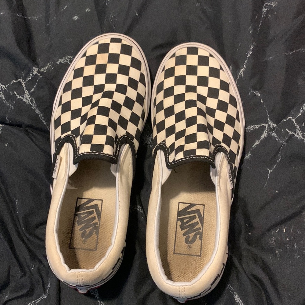Checkered vans mens 5 women 6.5
